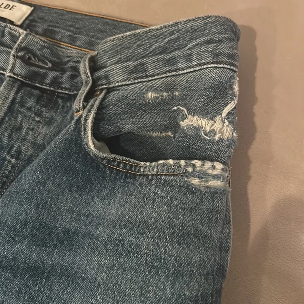 Agolde Riley High Rise Straight Crop 27 in frequency color - Picture 5 of 8